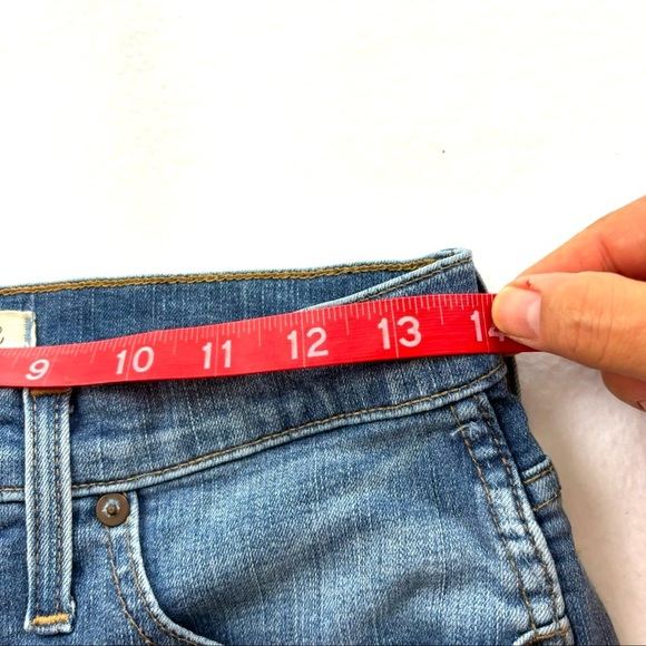 MADEWELL 10” Highrise Skinny Med Wash Faded Distress Stretch Ankle Jeans (27) - Picture 13 of 15